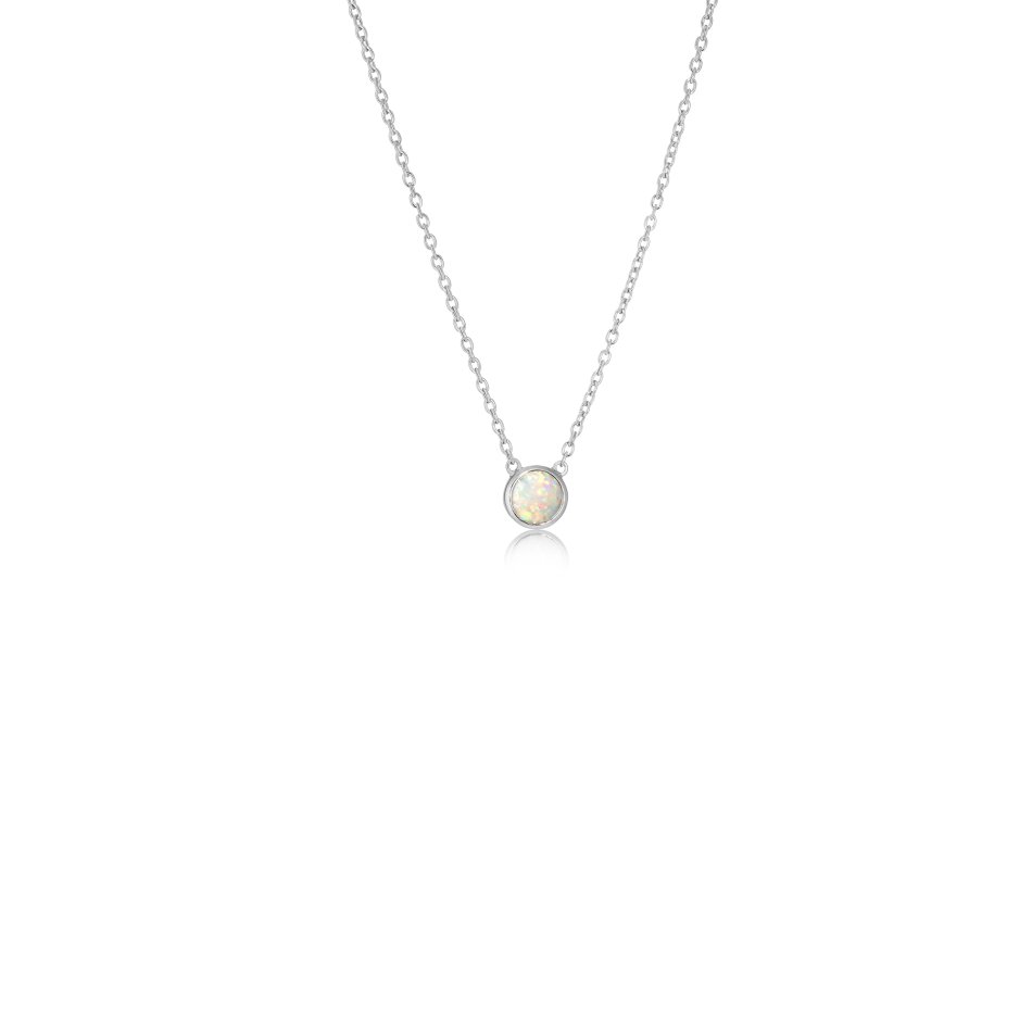 Aurora Necklace - White Opal