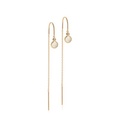 Aurora Earring med k�de White Opal