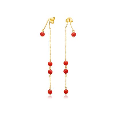 Sterling silver Coral Earrings with soft shapes inspired by coral.