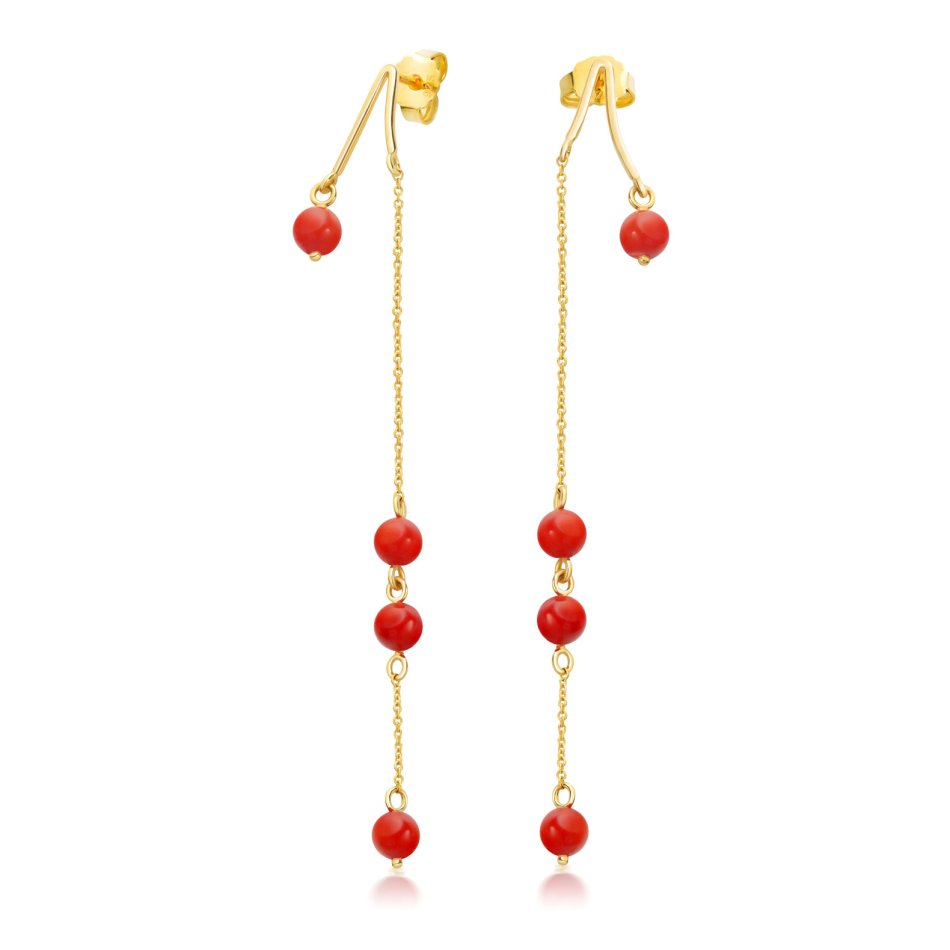 Sterling silver Coral Earrings with soft shapes inspired by coral.