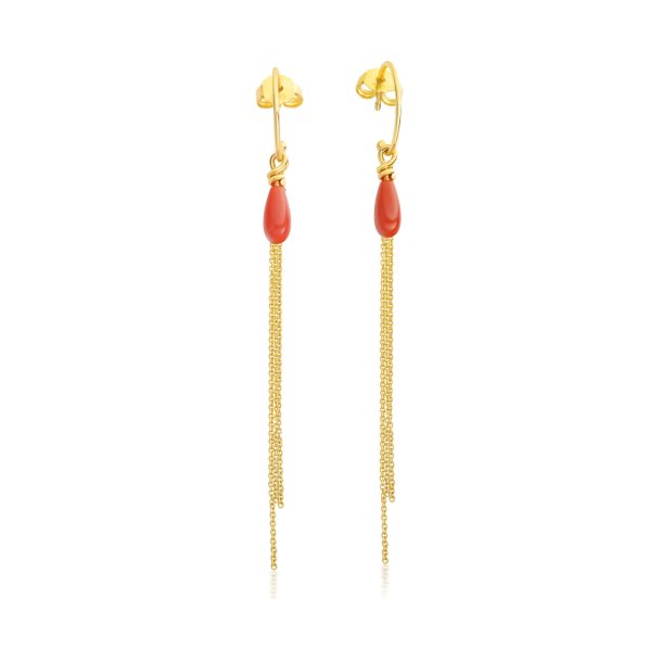 Coral Drop Earrings