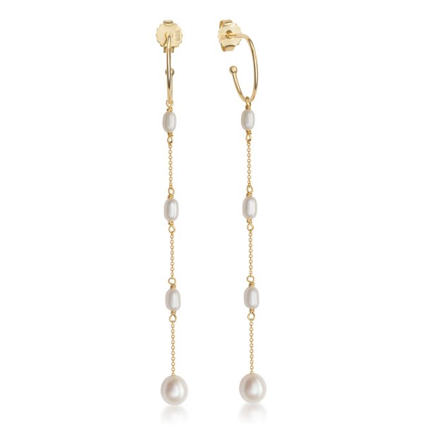 Pearl Earrings with chain