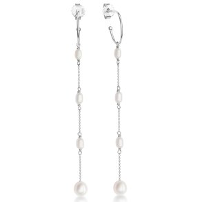 Pearl Earrings with chain