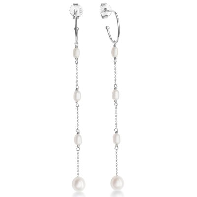 Pearl Earrings with chain