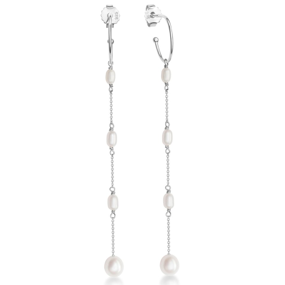 Pearl Earrings with chain