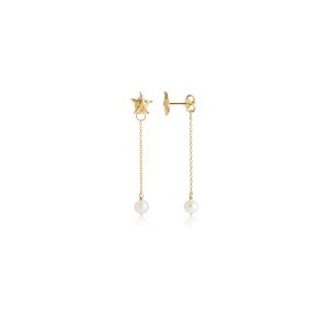 Star Fish Earring - Freshwater Pearl