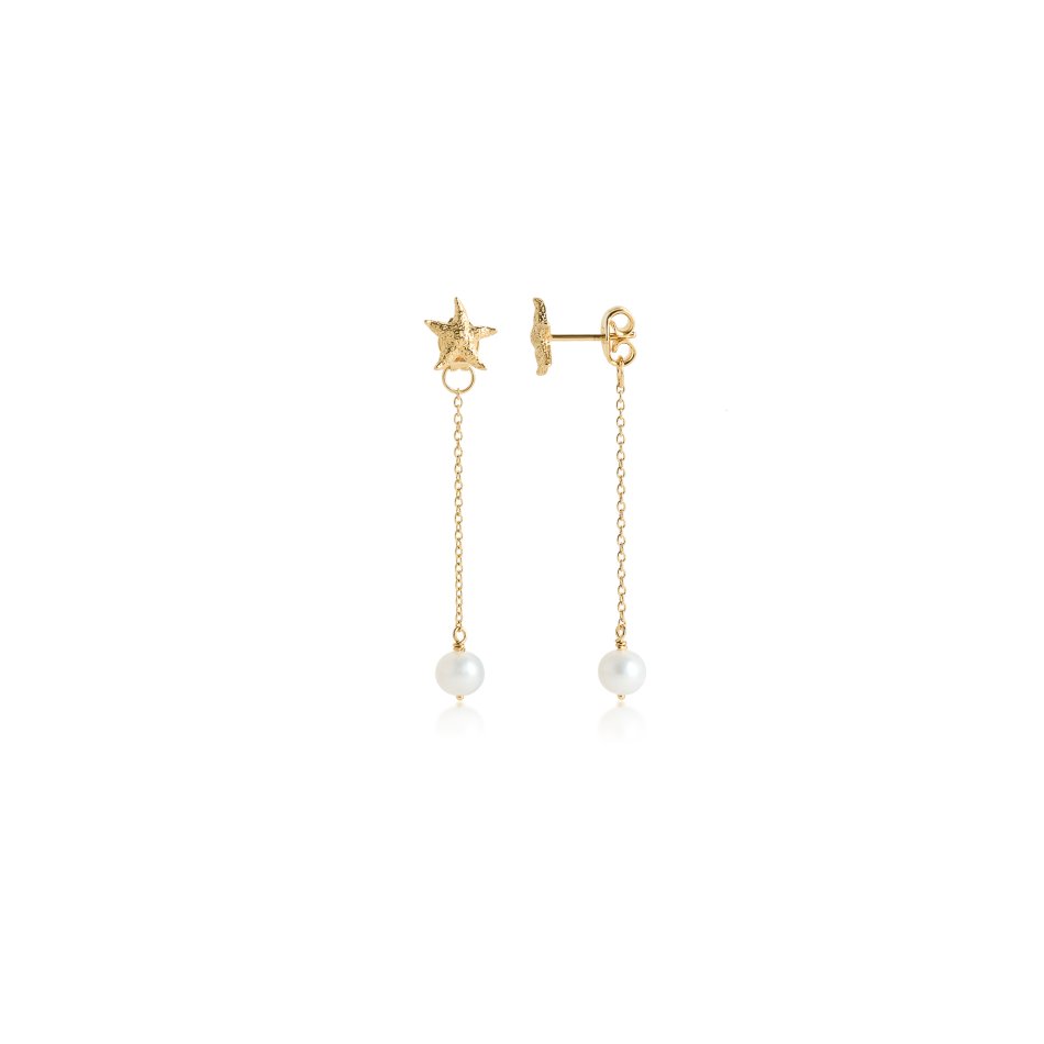 Star Fish Earring - Freshwater Pearl