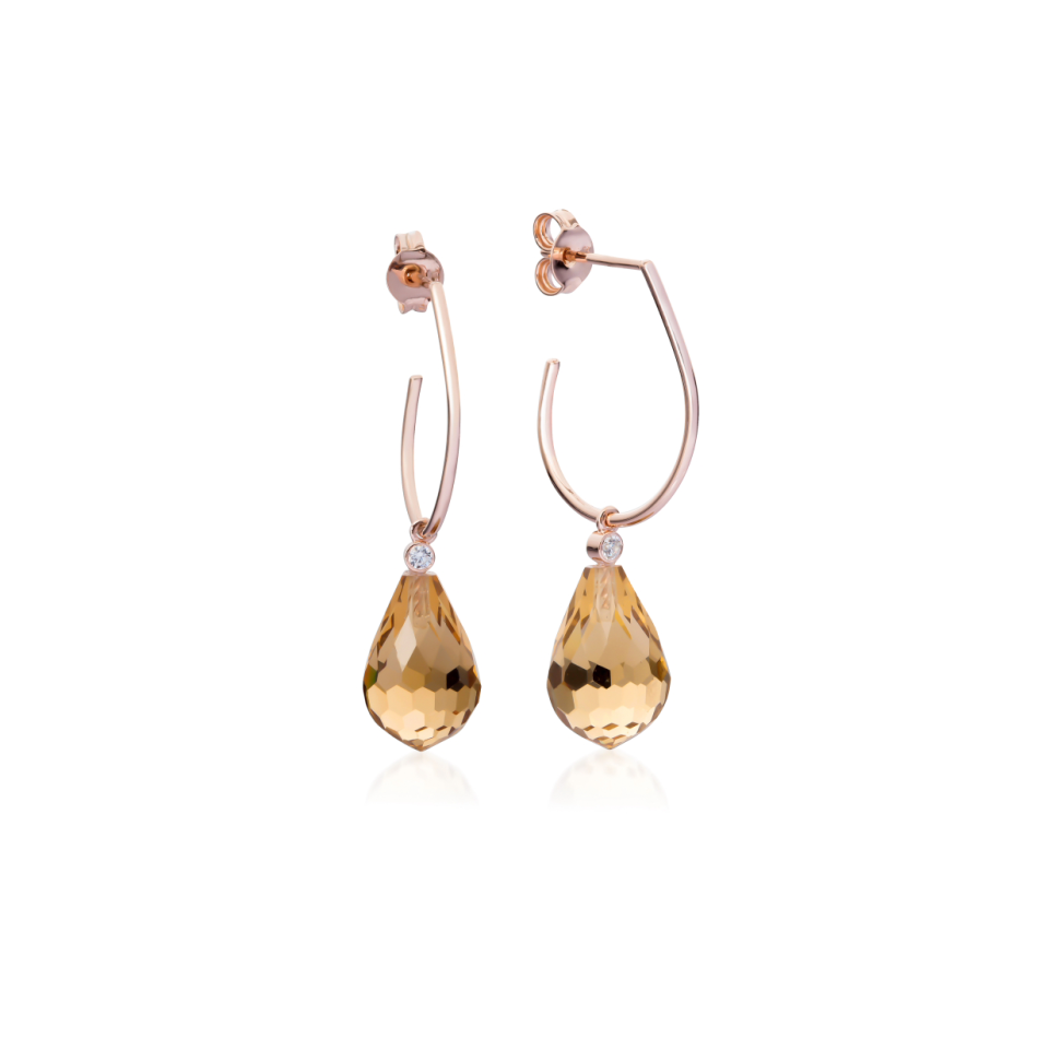 Champagne Hoi An Hoop Earrings