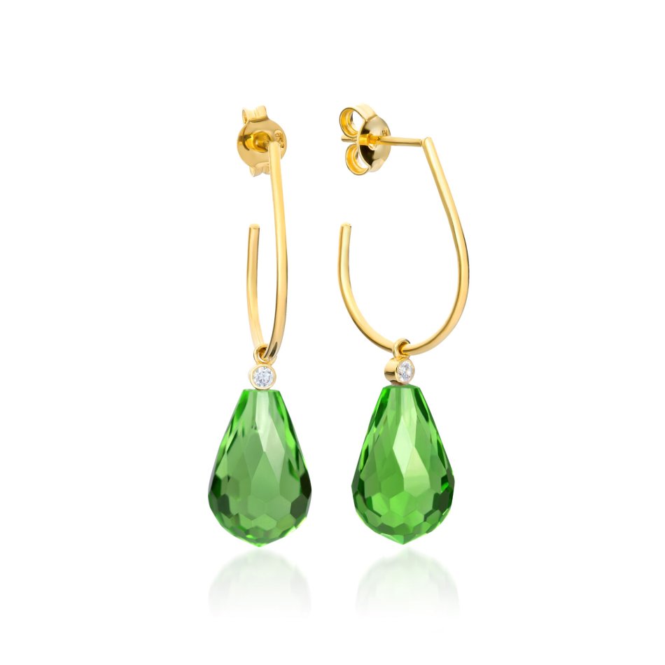 Green Hoi An Hoop Earrings