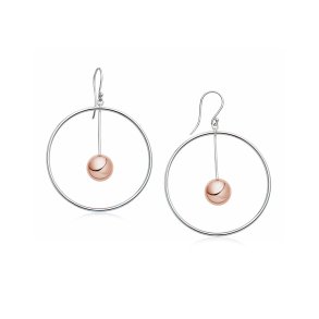 Beads hoop reringe i 24 kt. forgyldt og sort rhodineret slv – blankpoleret og skulpturelt design.