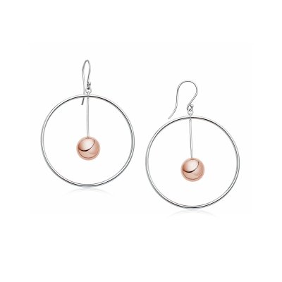 Beads hoop reringe i 24 kt. forgyldt og sort rhodineret slv – blankpoleret og skulpturelt design.