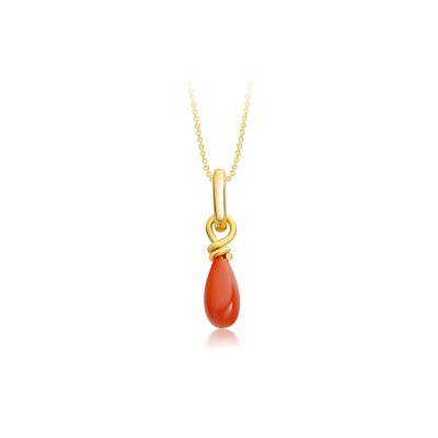 Coral Necklace in gold-plated silver with soft organic shapes.