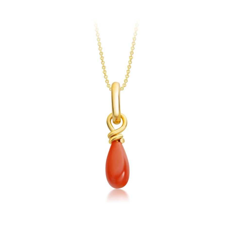 Coral Necklace in gold-plated silver with soft organic shapes.