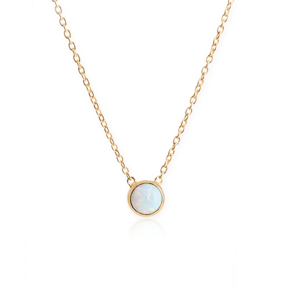 Aurora Necklace - White Opal