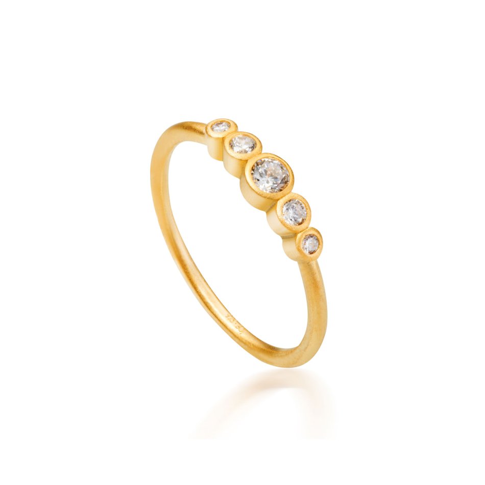 CHAM Bi-Hoop earrings in rhodium-plated sterling silver with hand-set cubic zirconia, 34 mm, exclusive design with timeless shine