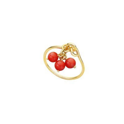 Coral Ring in gold-plated silver with soft organic shapes.