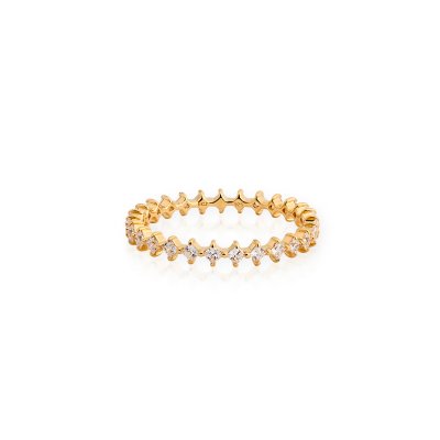 White Cubic Zirconia Harmony Ring