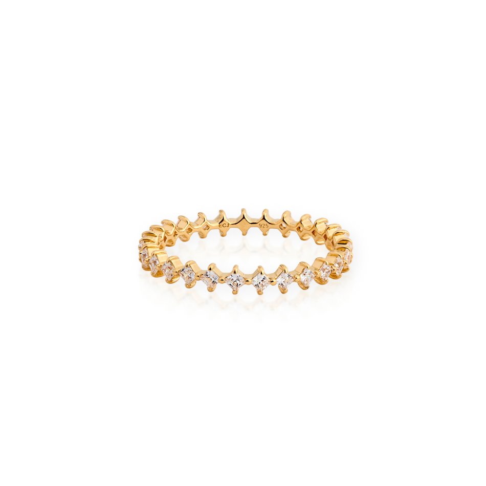 White Cubic Zirconia Harmony Ring