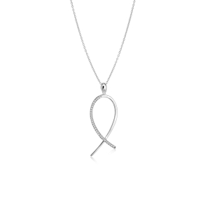 Waves Necklace - Rhodium Plated