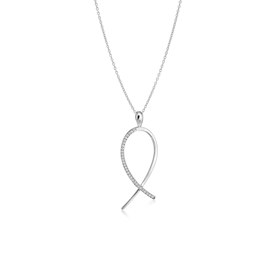 Waves Necklace - Rhodium Plated