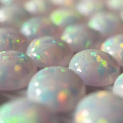 Aurora Earring med k�de  - White Opal