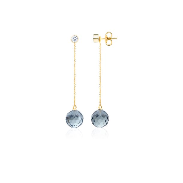 Grey Hoi An Earrings with chain