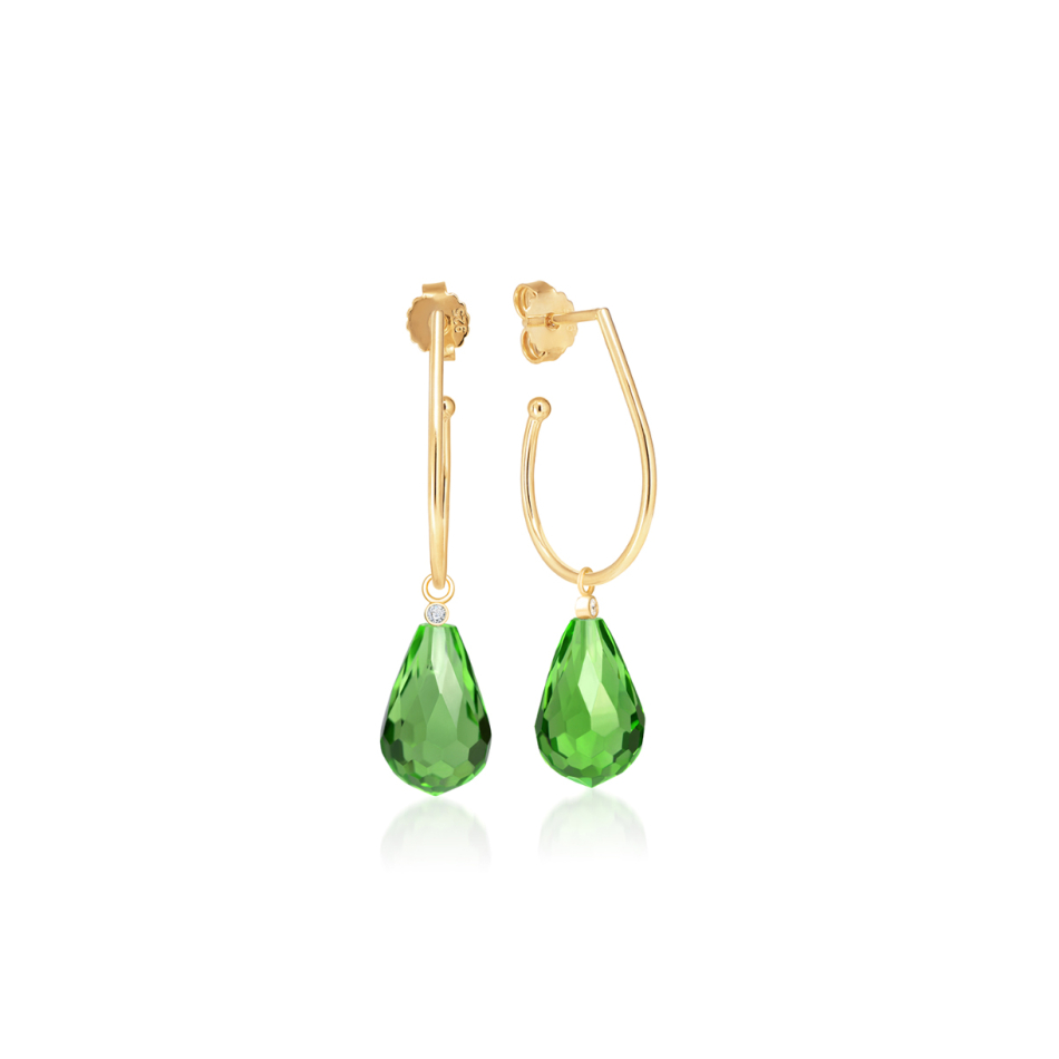 Green Hoi An Hoop Earrings